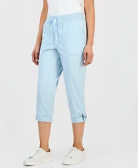 Style & Co Petite D-Ring Capri Pants, Exclusively at Macy's
