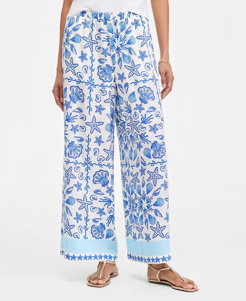 On 34th Women's Serene Shores Wide-Leg Pull-On Pants, Macy's Exclusive