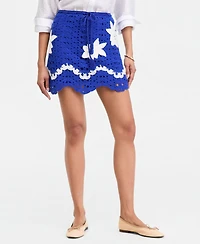 On 34th Women's 3D Flower Crochet Mini Skirt, Macy's Exclusive