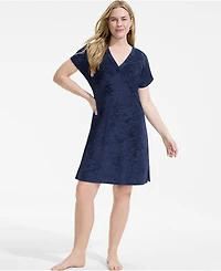 Lands' End Women's Terry Dolman Sleeve V-Neck Cover Up Dress