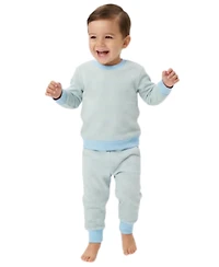 Motette Baby Boys Seaside Stripe Lounger Bamboo Sweatsuit