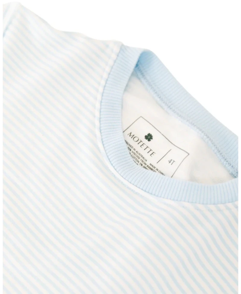 Motette Baby Boys Seaside Stripe Lounger Bamboo Sweatsuit