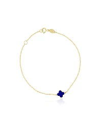 The Lovery Mini Lapis Single Clover Bracelet 14K Gold