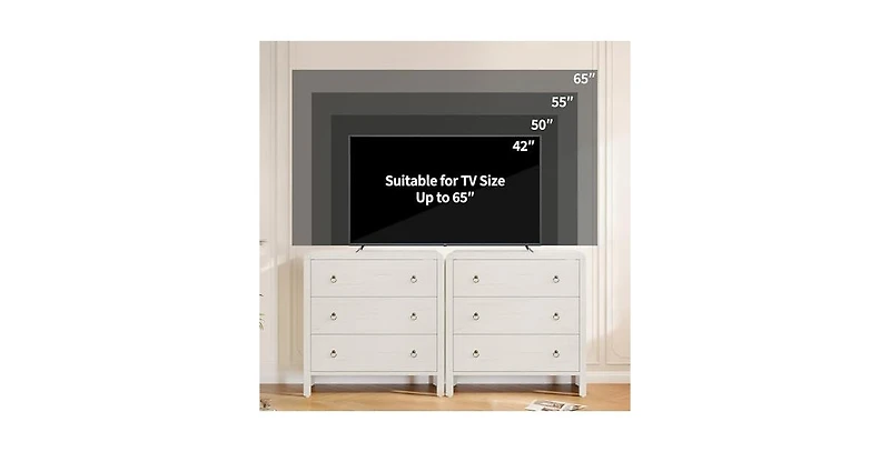 gaomon 3 Drawer Dresser for Bedroom, Chest of Drawers, Closet Dresser Storage Cabinet Organizer