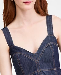 On 34th Women's Denim Sweetheart-Neck Midi Dress, Macy's Exclusive