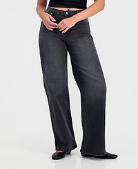 Celebrity Pink Juniors' Elastic-Back Wide-Leg Jeans