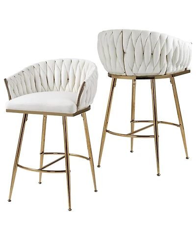 Rainsken Velvet Bar Stools Set of 2
