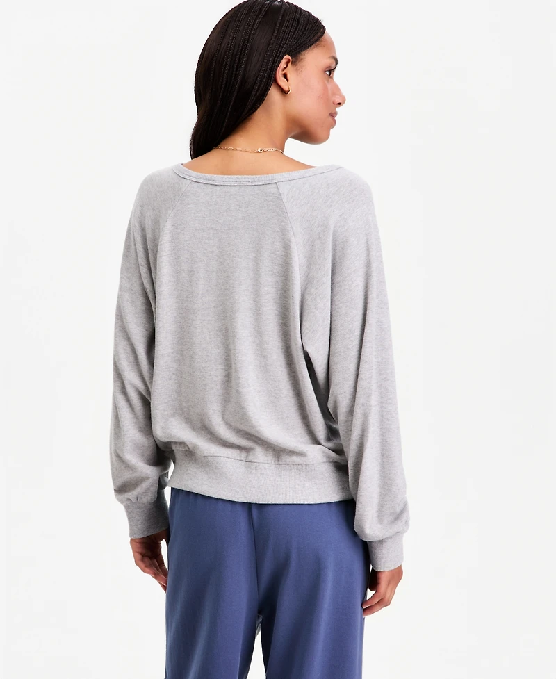 Hippie Rose Juniors' Twofer Long-Sleeve Henley Lounge Top