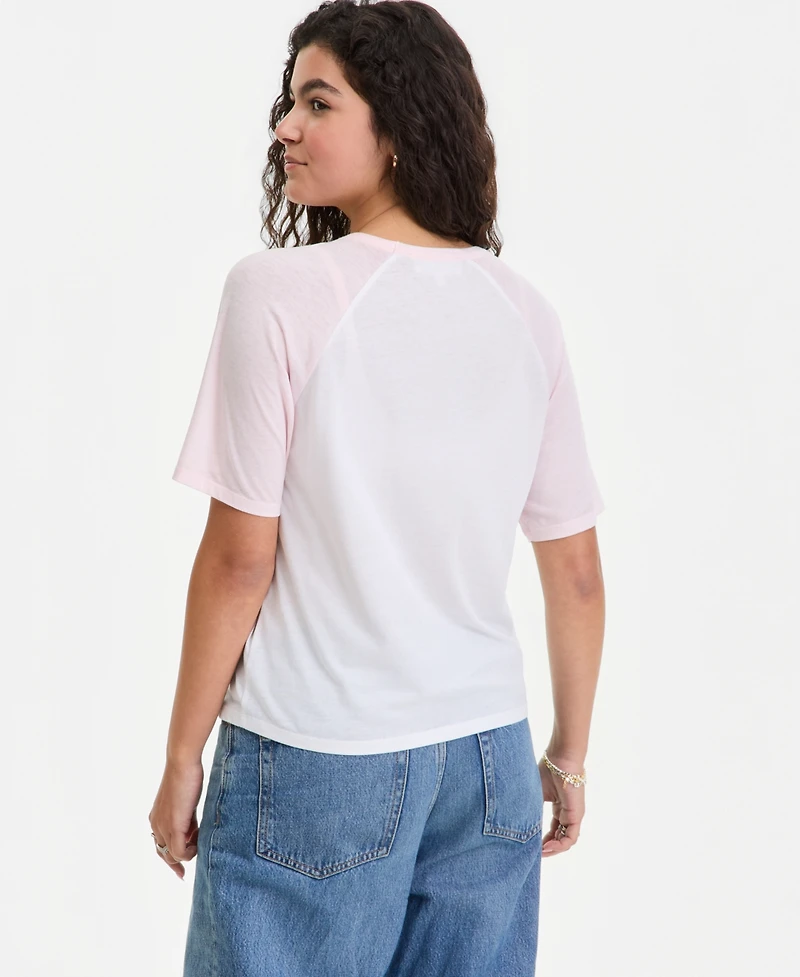 Hippie Rose Juniors' Raglan Sleeve Top