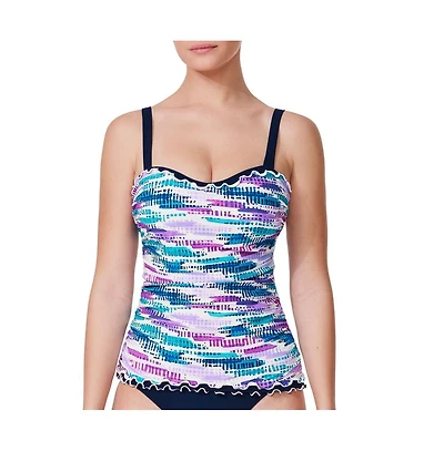 Gottex Women's Canva Tricolore D-Cup Tankini Top