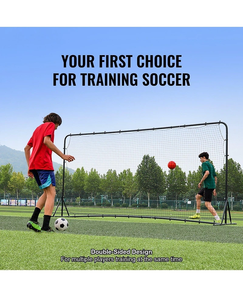 Mecale 12 x 6 Ft Soccer Rebounder Net with Carry Bag