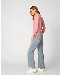 Cable & Gauge Women's Strawberry Stitch Button Cardigan