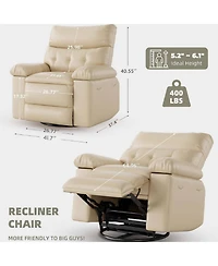 gaomon Oversized Manual Recliner Sofa Chair for Living Room, Bedroom