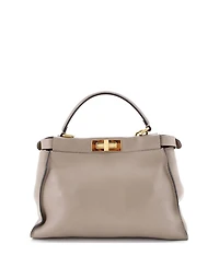 Pre-Owned Fendi Regular Peekaboo Bag Leather with Plexiglass Detail