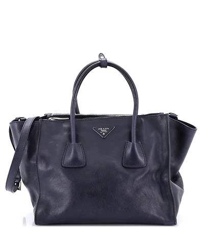 Pre-Owned Prada Medium Twin Pocket Convertible Tote Leather