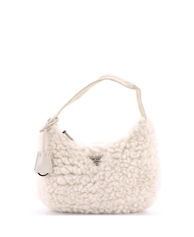 Pre-Owned Prada Mini Re-Edition 2000 Hobo Cashmere