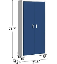 gaomon 71" Steel Storage Cabinet with Locking Doors, 4 Adjustable Shelves, Heavy Duty Metal, Rustproof Tall Cabinet for Garage, Office & Pantry