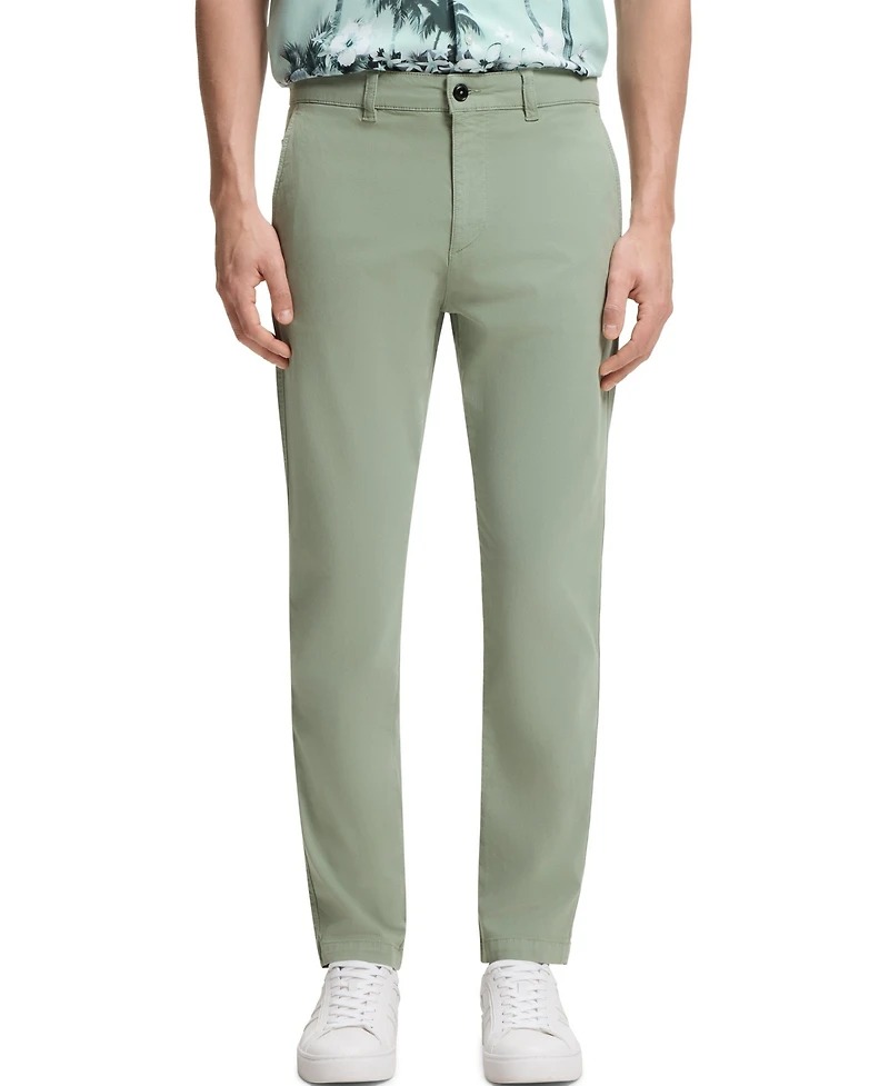 Boss By Hugo Boss Men's Structured Cotton Blend Tapered-Fit Chinos