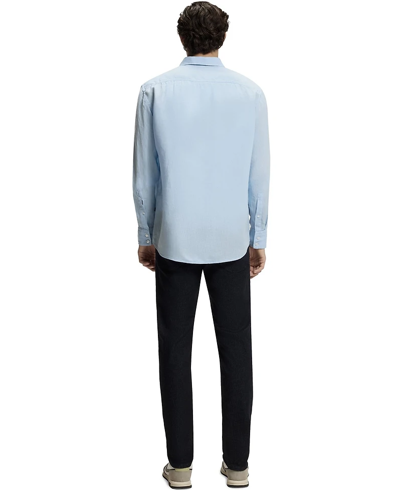 Boss By Hugo Men's Linen Regular-Fit Dress Shirt