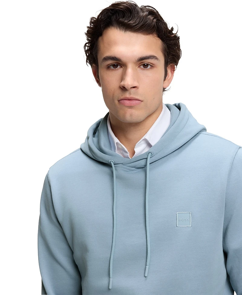 Boss By Hugo Men's Cotton-Terry Logo Patch Hoodie