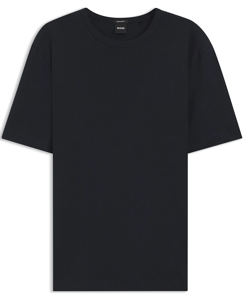 Boss By Hugo Men's Cotton Linen Regular-Fit T-Shirt