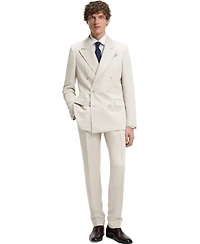 Boss By Hugo x Beckham Men's Micro Pattern Slim-Fit Pants