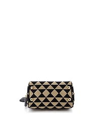 Pre-Owned Prada Small Symbole Lux Convertible Boston Bag Jacquard