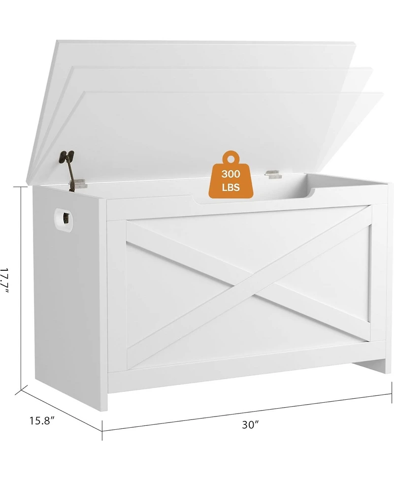 gaomon Wooden Storage Chest, Safety Hinge, Easy Assembly, Large Toy Bench, Entryway, Living Room