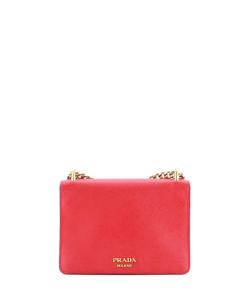 Pre-Owned Prada Small Envelope Flap Chain Shoulder bag Saffiano Leather