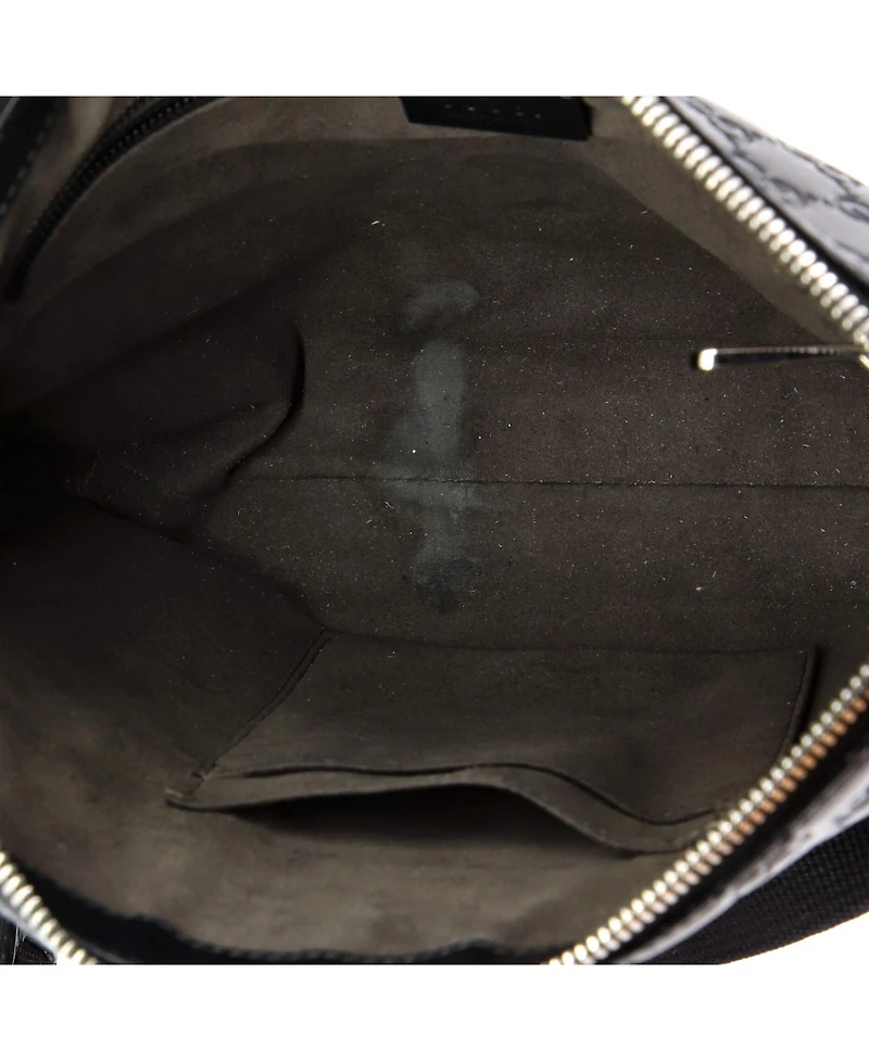 Pre-Owned Gucci Small Signature Zip Messenger Bag Guccissima Leather