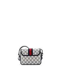 Pre-Owned Gucci Mini Ophidia Flap Shoulder Bag Gg Coated Canvas