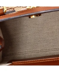 Pre-Owned Gucci Mini Diana Nm Bamboo Handle Tote Crystal Embellished Gg Canvas