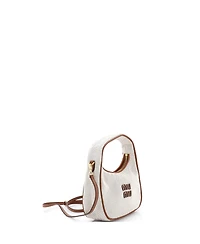 Pre-Owned Miu Miu Mini Wander Hobo Canvas