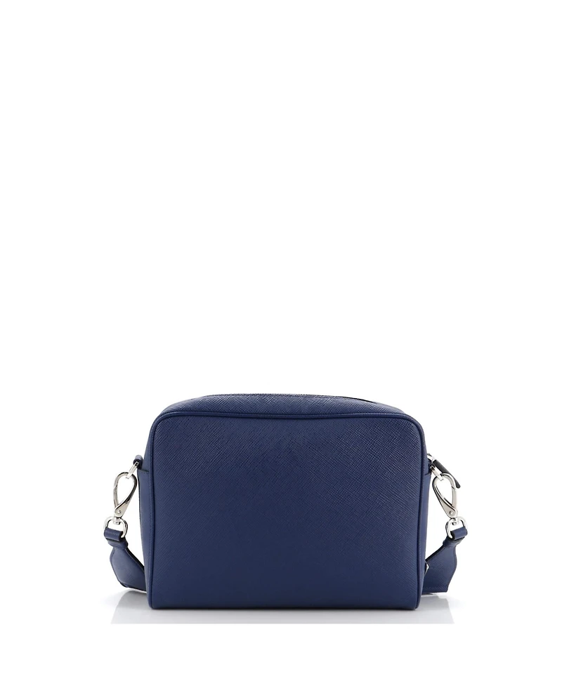 Pre-Owned Prada Small Triangle Logo Messenger Bag Embossed Saffiano Leather