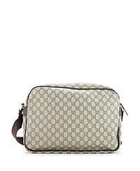 Pre-Owned Gucci Large Front Zip Camera Bag Gg Coated Canvas