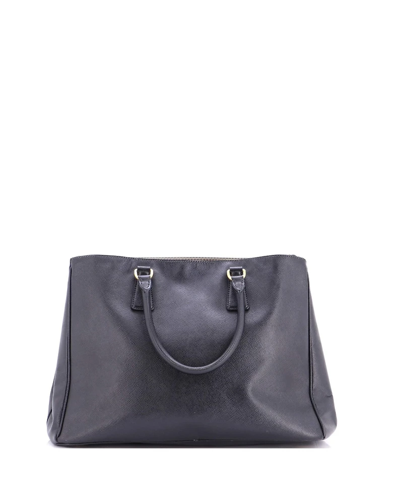 Pre-Owned Prada Large Double Zip Lux Tote Saffiano Leather