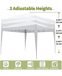 gaomon 10x10 Pop-Up Canopy Tent with 4 Sidewalls, Waterproof Portable Gazebo for Camping, Outdoor Parties & Backyard