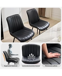 gaomon 2 Pc. Upholstered Metal Dining Chairs Set