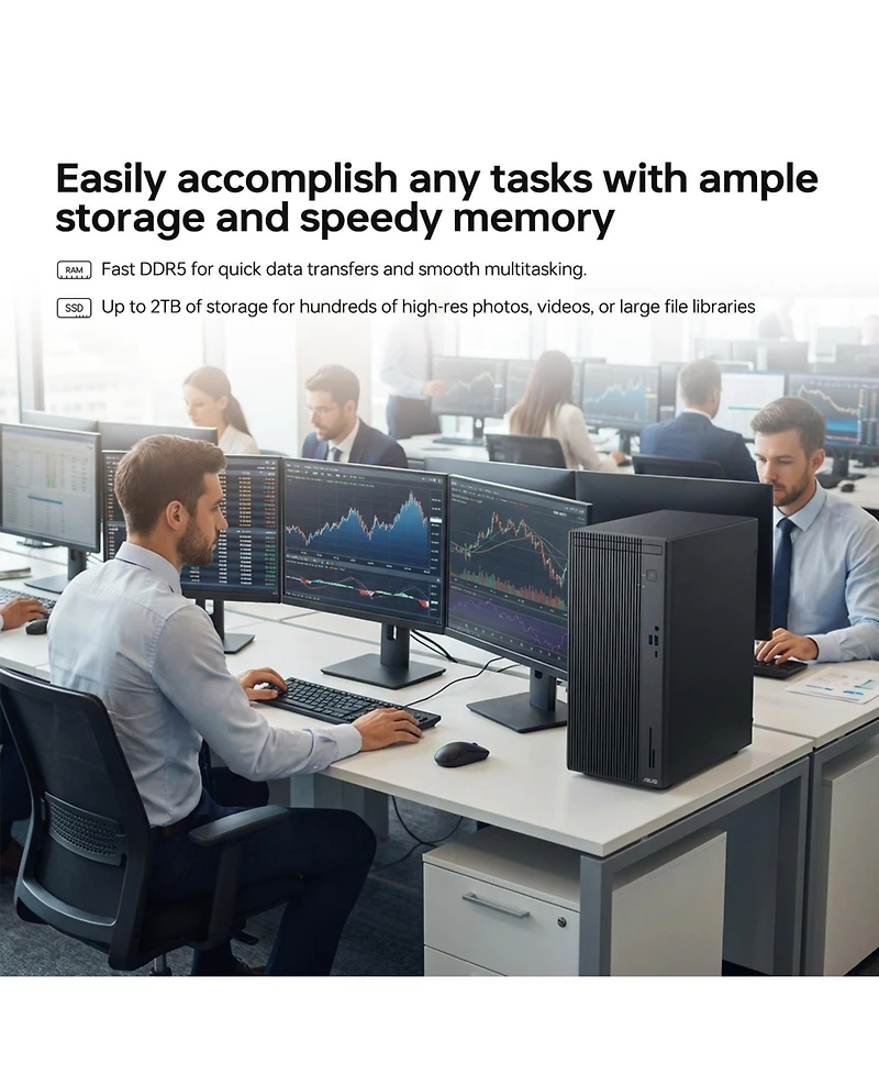 Asus V500 Tower Desktop Intel Core i7 16GB Ram Intel Uhd Graphics 1TB Ssd Storage Windows 11 Pro