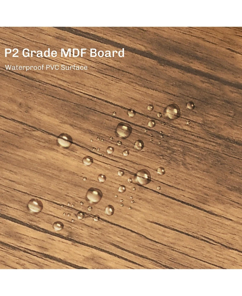 Homcom Three Piece Indoor Tabletop Collection w/Matching Seats Metal Legs for Stability