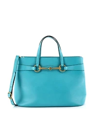 Pre-Owned Gucci Medium Bright Bit Convertible Tote Leather
