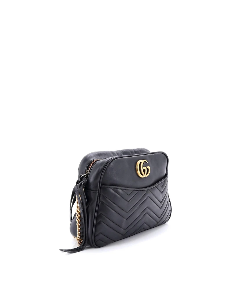 Pre-Owned Gucci Medium Gg Marmont Shoulder Bag Matelasse Leather