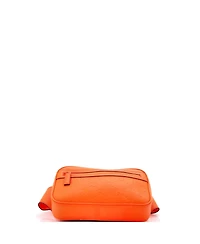 Pre-Owned Gucci Front Zip Belt Bag Gg Rubber Effect Leather