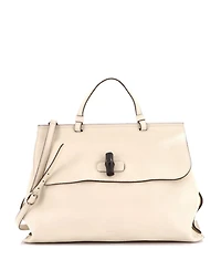 Pre-Owned Gucci Large Bamboo Daily Top Handle Bag Leather