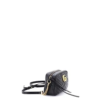 Pre-Owned Gucci Small Gg Marmont Shoulder Bag Matelasse Leather
