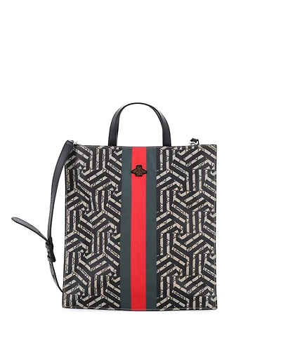 Pre-Owned Gucci Convertible Soft Open Tote Caleido Gg Coated Canvas