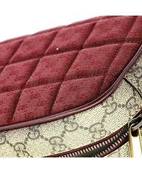 Pre-Owned Gucci Small Zip Crossbody Bag Gg Coated Canvas and Quilted Mini Gg Canvas