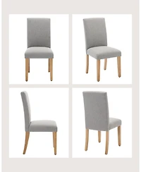 gaomon Upholstered Parsons Dining Chairs Set of 4 with Wood Legs,Fabric Side Chairs for Dining Room,Kitchen,Living Room and Restaurant