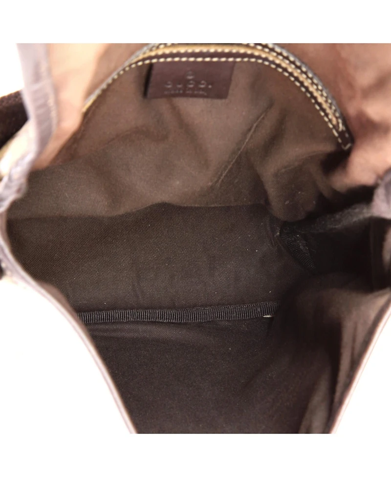 Pre-Owned Gucci Small Flap Messenger Gg Coated Canvas