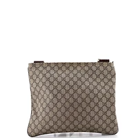 Pre-Owned Gucci Large Zip Top Messenger Bag Gg Coated Canvas
